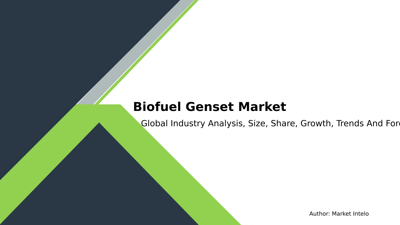 Biofuel Genset Market Research Report 2033